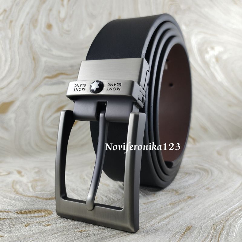 ikat pinggang pria GESPER PRIA MODEL TUSUK BOLAK BALIK WARNA HITAM DAN COKLAT IKAT PINGGANG  O6C4 TE