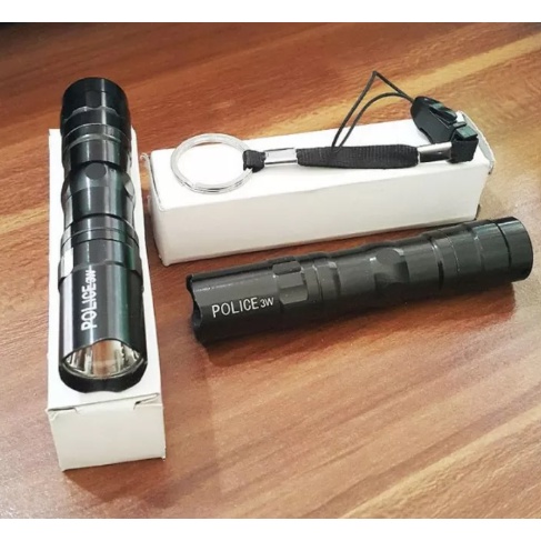 Senter Police 3W Mini Flashlight LED Terang Murah Swat Kecil 3 Watt