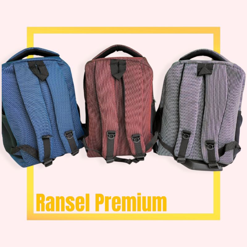 Tas Ransel Anak Sekolah SD SMP Laki Laki Cowok Kualitas Premium Tiga Ruang