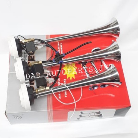 KLAKSON ANGIN 3 CORONG/KLAKSON 3 SUARA TELOLET 24V/12V