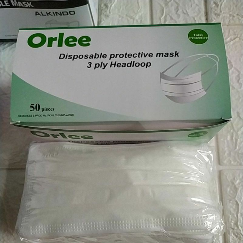 Masker orlee putih hijab