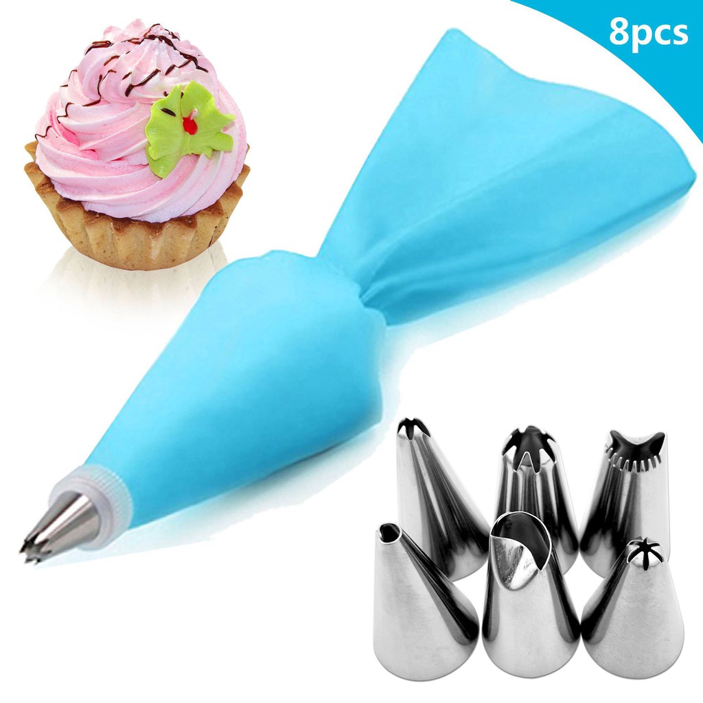 Special Icing Piping Bag Set Cake Decorating Cookie 8PCS SPUIT DEKORASI KUE CHEF PASTRY CAFE