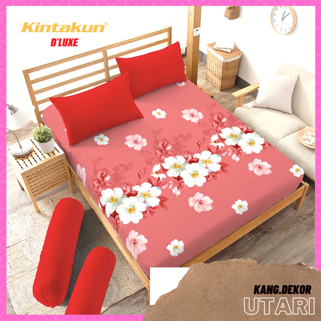 SPREI KINTAKUN DLUXE UTARI 180x200 160x200 120x200 MURAH MOTIF TERBARU SEPRAI D’LUXE SEPREI AESTHETIC D'LUXE D LUXE KINTAKUN SEPRAI CANTIK SEPRE DLUXE PROMO ANTI LUNTUR MOTIF PLUS SARUNG BANTAL SPREI DEWASA ALAS KASUR SPREI ADEM