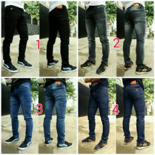 celana jeans skiny pria | ada 4 pilihan warna silahkan di geser foto nya