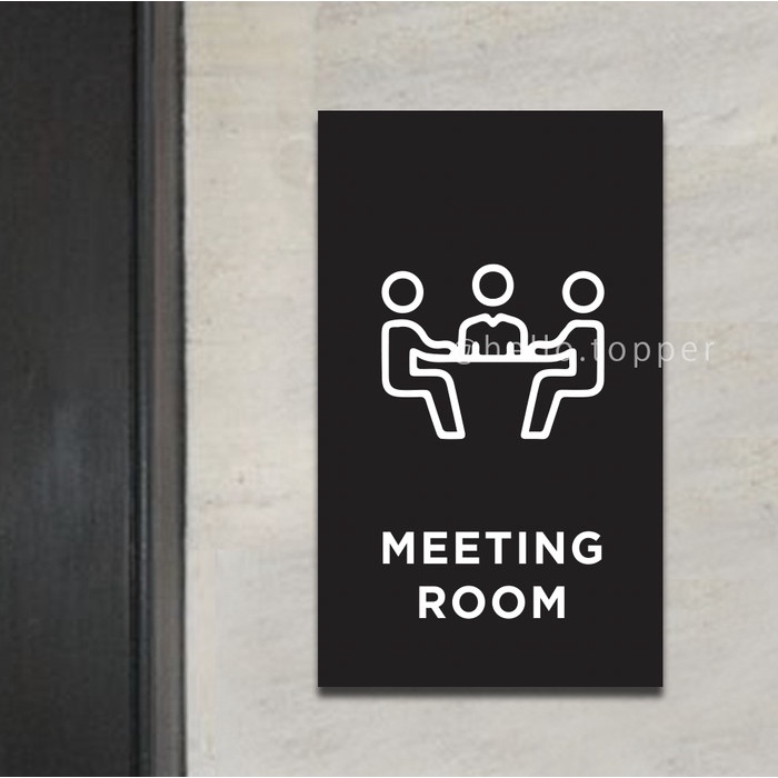 

Sign Meeting Room Acrylic Modern 15x25 | Sign Board Acrylic Keren