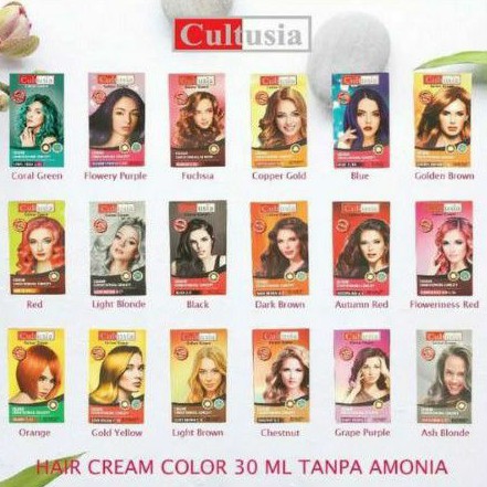 Cultusia Hair Cream Color 30ml / cat rambut Cultusia/ cultusia cat