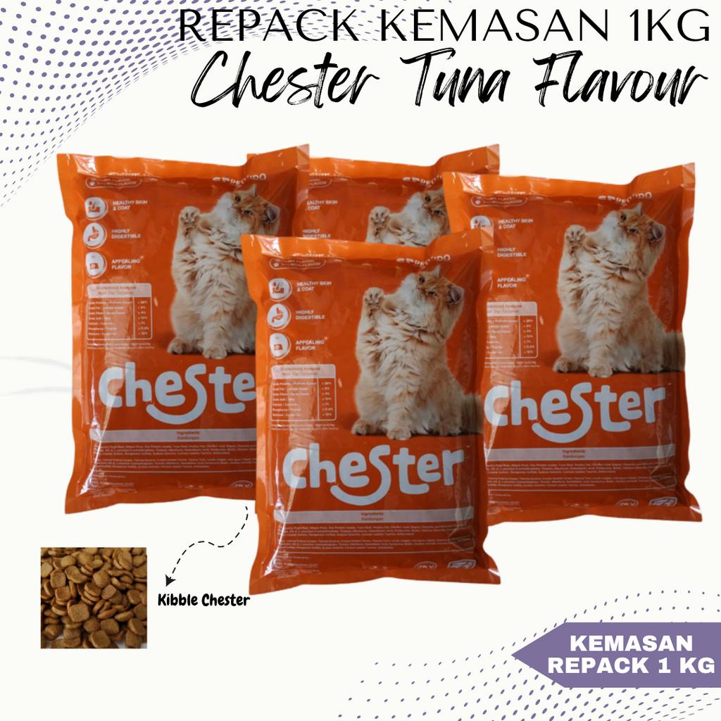 CHESTER Makanan Kucing 1KG all stage kemasan repack kitten adult no jio