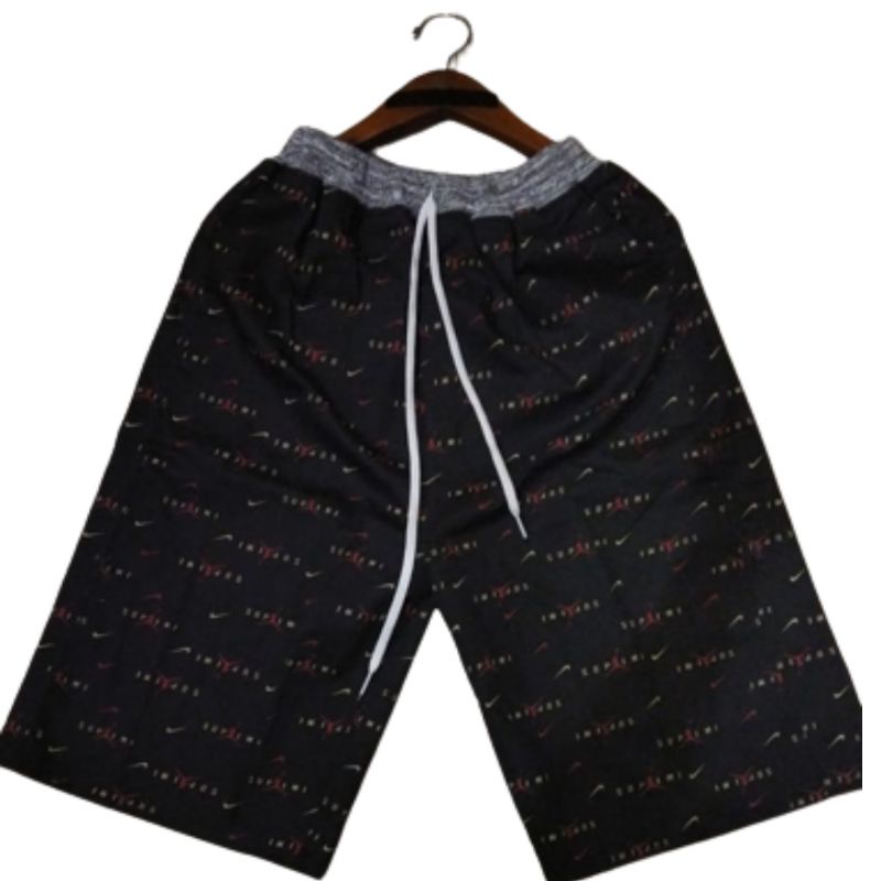 Celana Pendek Pria Motif Distro Jumbo Dewasa Harian Santai Bahan Katun Coton Catun Chinos Chino 3/4 
