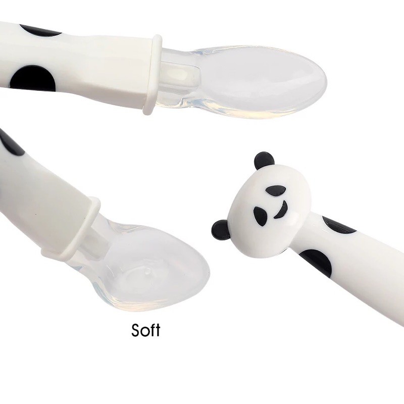 Sendok Bayi silikon lembut panda Silicone Spoon baby Kids