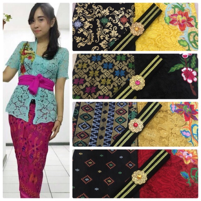 Set kebaya jadi bordir bunga