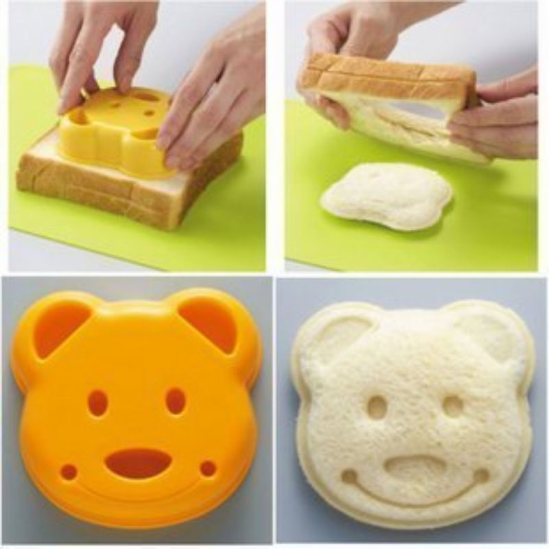 Cetakan nasi roti sandwich Hello Kitty Beruang bear Mobil car kereta train kapal ship kelinci rabbit bunny rice mold bento animal