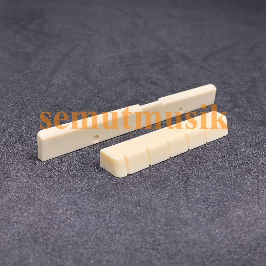 sadle dan nut gitar classic klasik nilon kuning