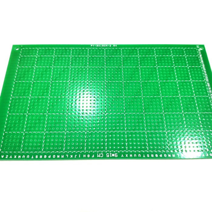 PCB Dot Matrix lubang single Layer Through Hole 9x15 cm FR4 protoboard