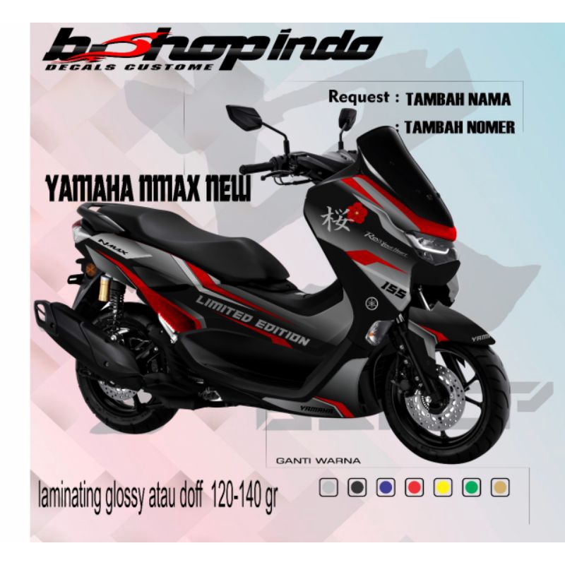 Decal New Nmax Full Body Abu Lis Merah Limited Edition
