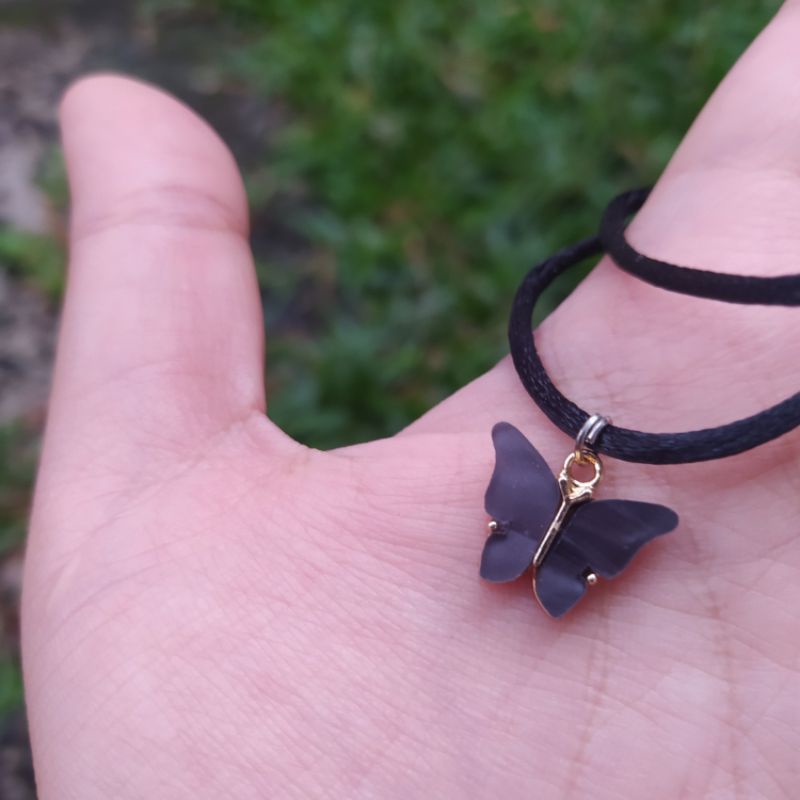 BUTTERFLY BRACELET/ GELANG KUPU-KUPU BESTIE PERSAHABATAN LUCU / UNIK / KEREN / MURAH-Style 1 Black