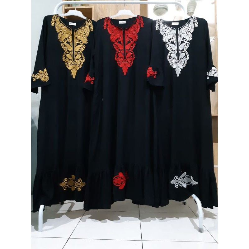 [SALE]  DASTER GAMIS BORDIR BUSUI PREMIUM MURAH JUMBO RAYON