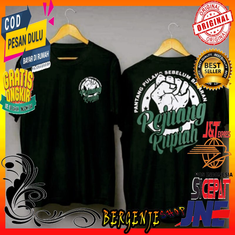 9 / KAOS PEJUANG RUPIAH LOGO HIJAU / KAOS PRIA / BIGSIZE