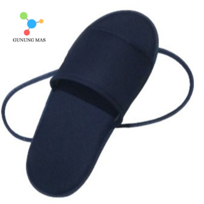 sandal hotel biru Dongker depan terbuka