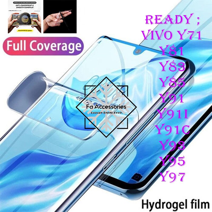 FA ANTI GORES JELLY HYDROGEL VIVO Y71 Y73 Y73S Y73T Y75 Y81 Y83 Y85 Y91 Y91c Y91i Y93 Y95 Y97 T S  SCREEN GUARD ANTI SHOCK