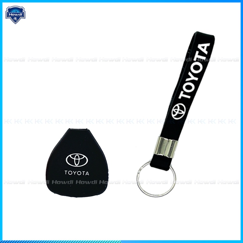 ☆Eksklusif☆Cover Kunci Bahan Silikon Dengan Logo Gantungan Kunci Untuk Toyota Corolla Hilux Vios Rav4 Camry Highlander