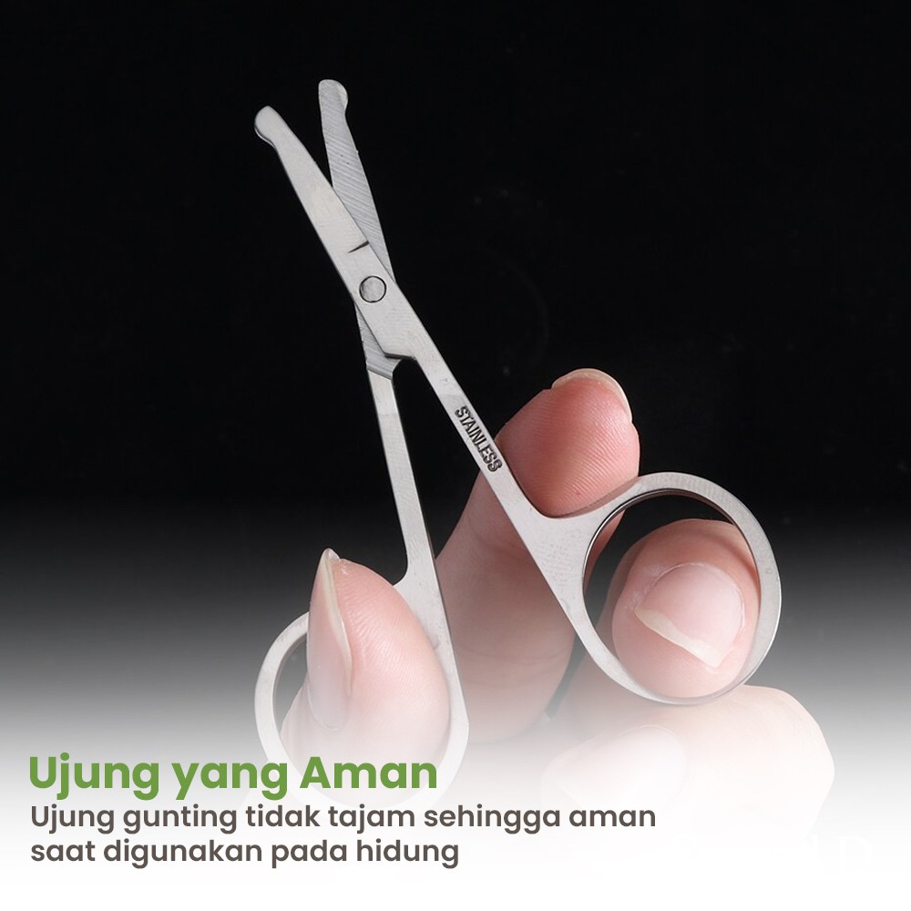 Gunting Cukur Bulu Hidung Nose Hair Scissor Stainless Steel