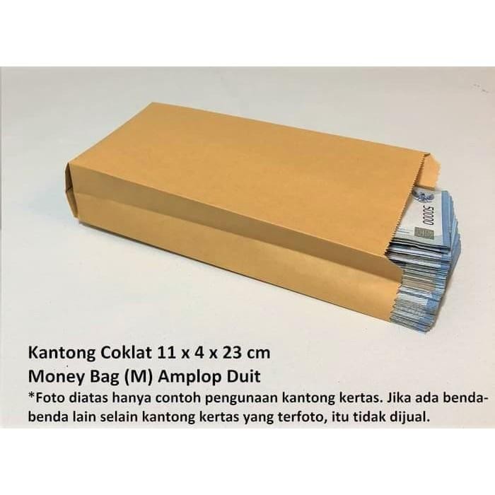 

PB 100pcs Paperbag (M) 11x4x23cm Kantung kertas Amplop
