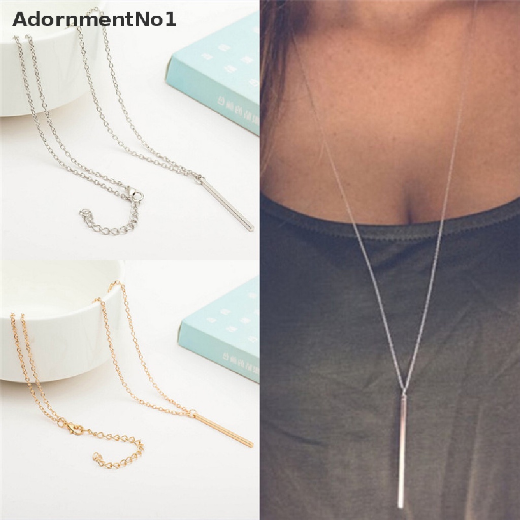 (AdornmentNo1) Kalung Rantai Panjang Lapis Silver Untuk Wanita