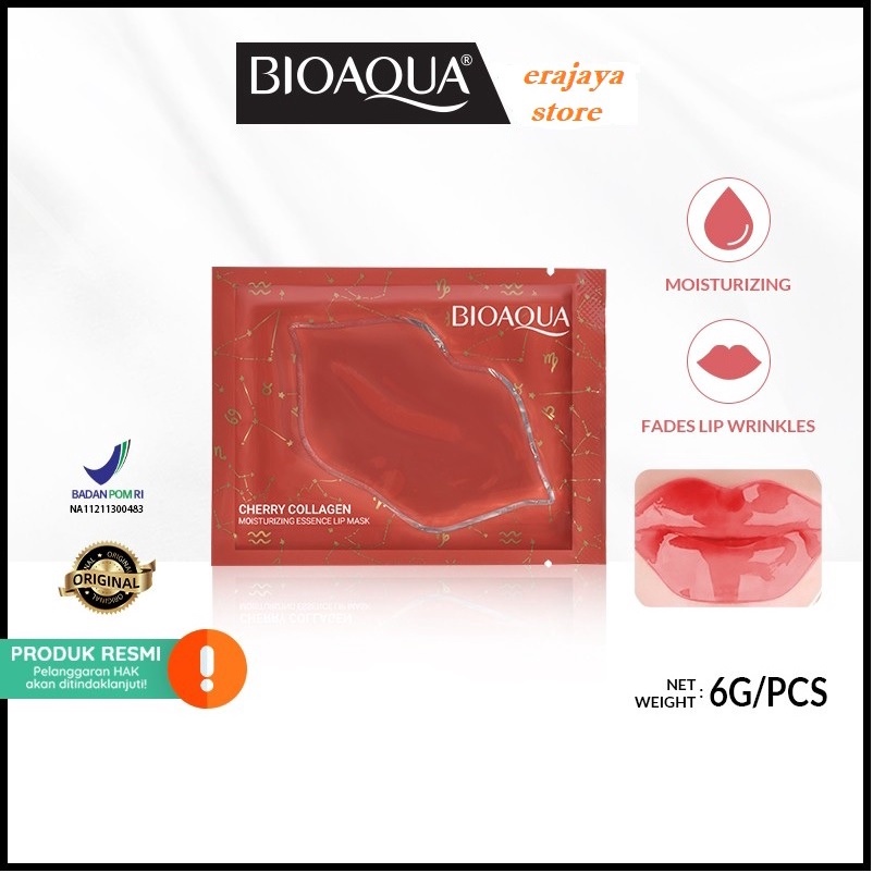 BIOAQUA Masker Bibir Cherry Collagen Moisturizing Lip Mask 6 Gram BPOM