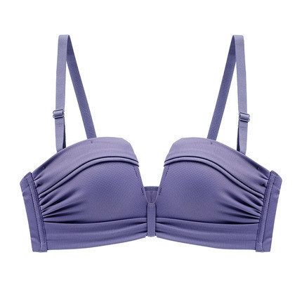[ LINGERIE MASTER ] - (B-33) Hot Item Bra Wanita Model Tanpa Kawat Dengan Bahan Halus Dan Hiasan Renda Sexy-B-33 Ungu