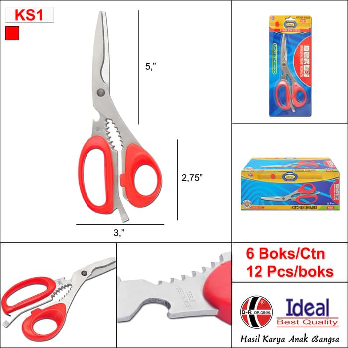 

PROMO Gunting Serbaguna Stainless Steel KS1 Ideal TERLARIS