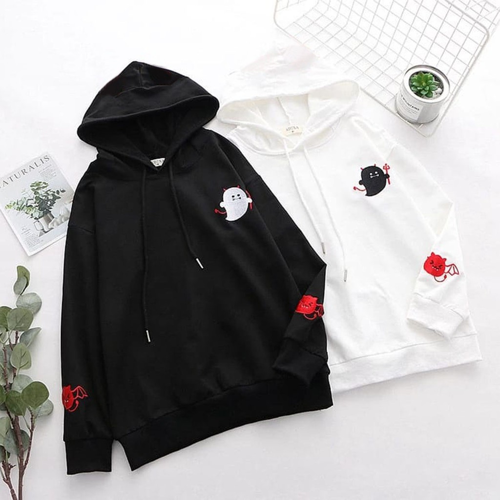 Bess - Sweater Hoodie Murah / Sweater Hoodie Wanita LOGO DEVIL'S