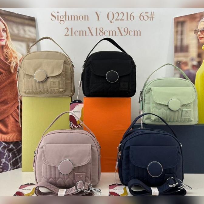 TAS WANITA ORI SIGHMON KANVAS 2in1 Selempang Jinjing SGH2216 3Ruang