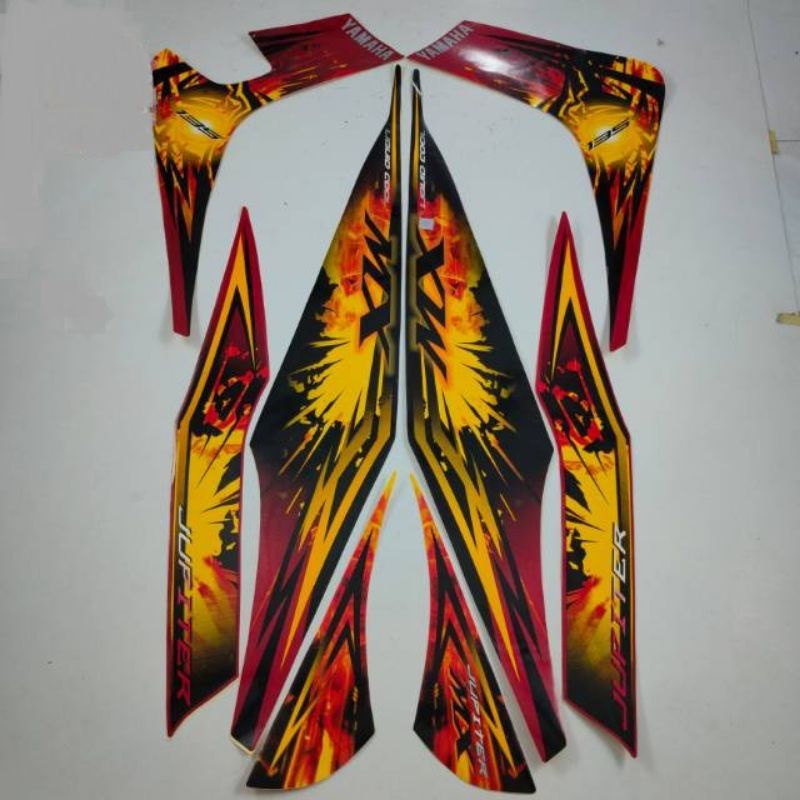 striping lis stiker standar ori yamaha Jupiter mx 135 old 2009 merah hitam stiker ori Jupiter mx old