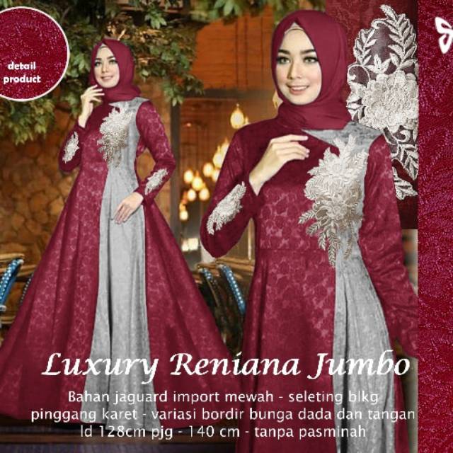 Terbaru  Gamis Brokat Jumbo Big Size Elegan Mewah Simpel Gamis Terbaru2022 model terbaru Real Pict K