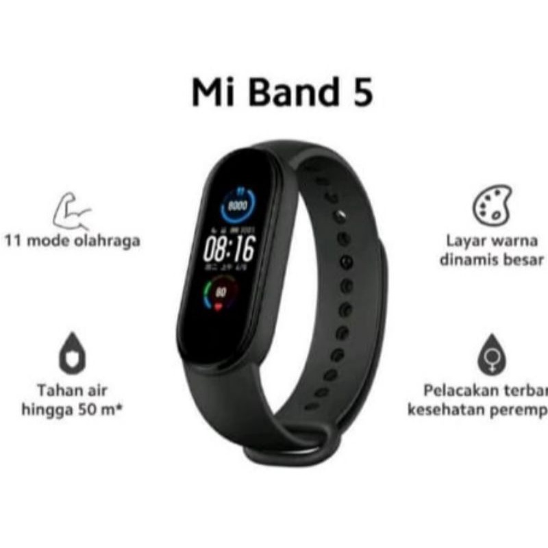 XIAOMI MI BAND 5 SMART BAND GARANSI TAM