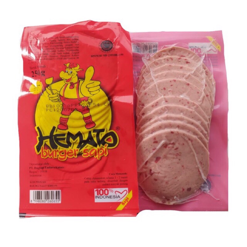 

HEMATO Burger Sapi [250g]