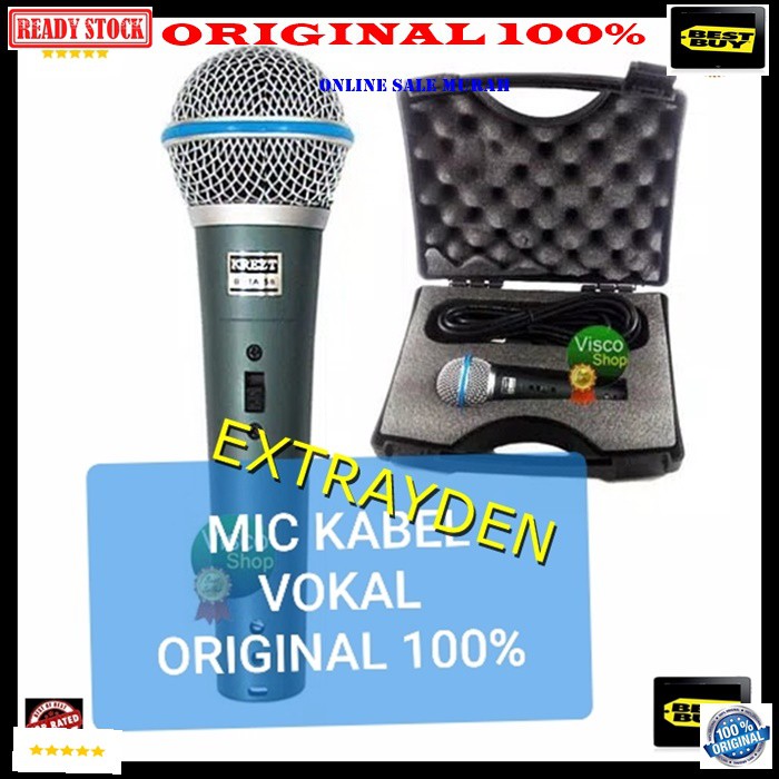 G168 Krezt original 100% mic kabel dynamic mik cable karaoke koper box microphone wired vocal vokal mikrophone sound system audio musik pengeras suara pro profesional panggung dj studio acara pidato product asli G168   SWICTH ON OFF DAN NON SWICTH  PAKAI