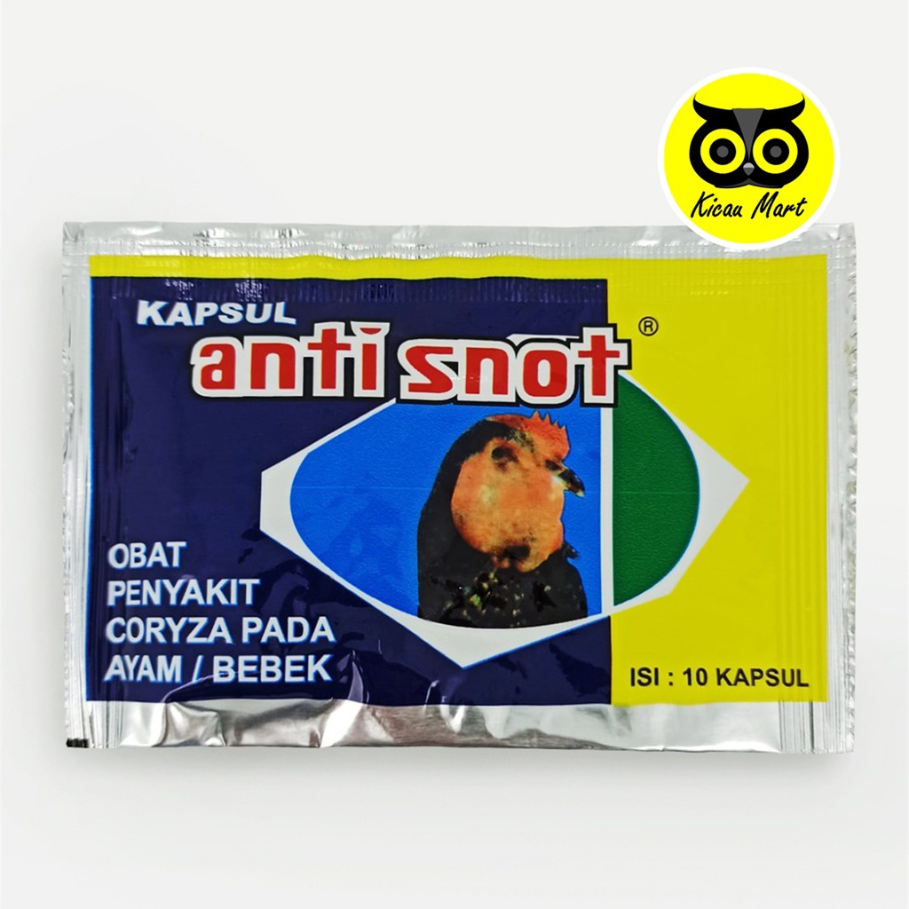 ANTI SNOT KAPSUL EKA FARMA KAPSUL OBAT AYAM BEBEK UNGGAS BURUNG PUYUH SNOT CORYZA FLU PILEK ISI 10 PIL TABLET KAPSUL ANTI SNOT AYAM ANSFM