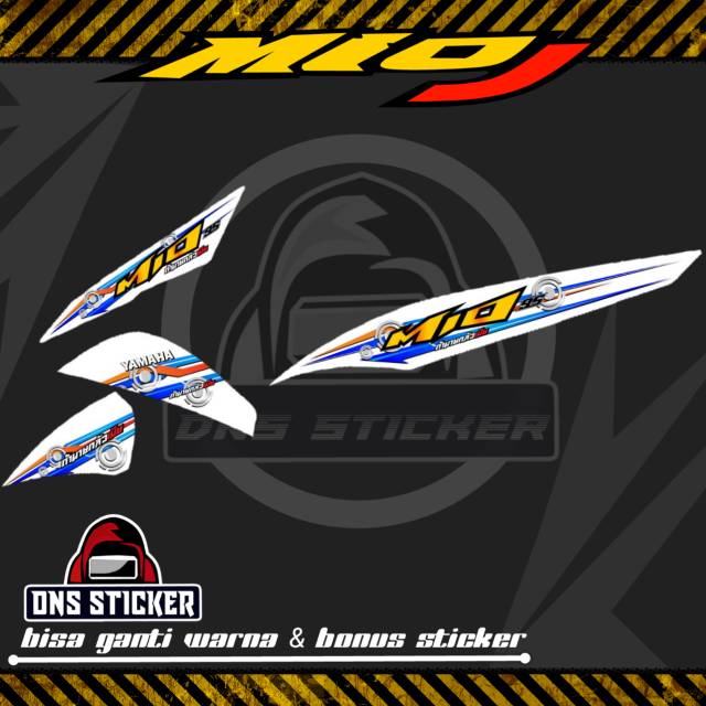 Striping transparan mio j grafis biru