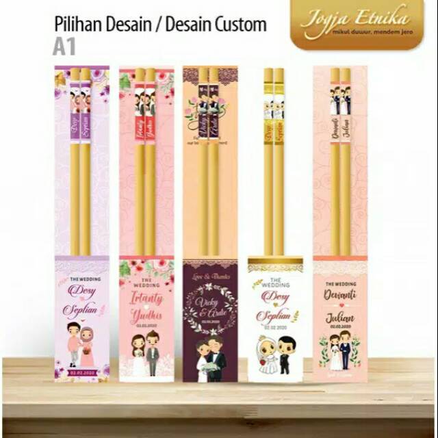 Souvenir Unik Murah / Souvenir Sumpit Kayu / Melamin / Sumpit Stainless