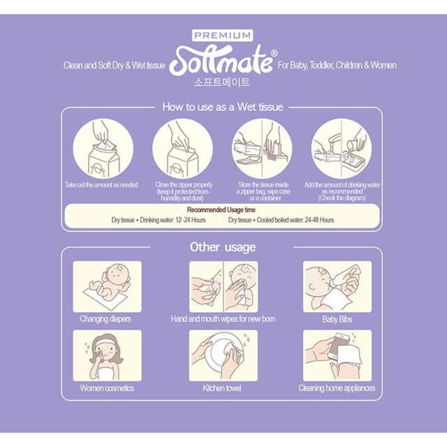 Softmate Tissue Premium 160s / Basic 200s / Portable Travel 30s