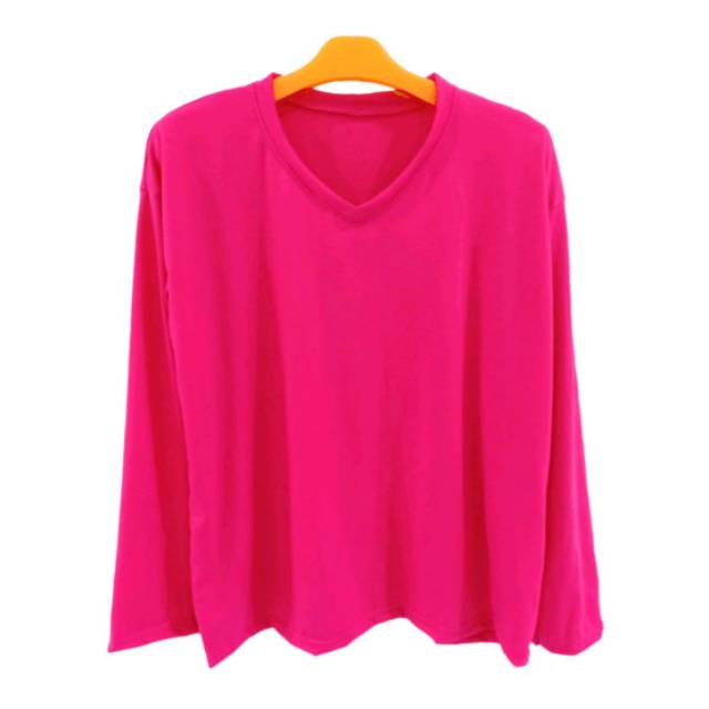 Kaos polos wanita lengan panjang L XL XXL Shopee Indonesia Kaos polos wanita lengan panjang L XL XXL Shopee Indonesia