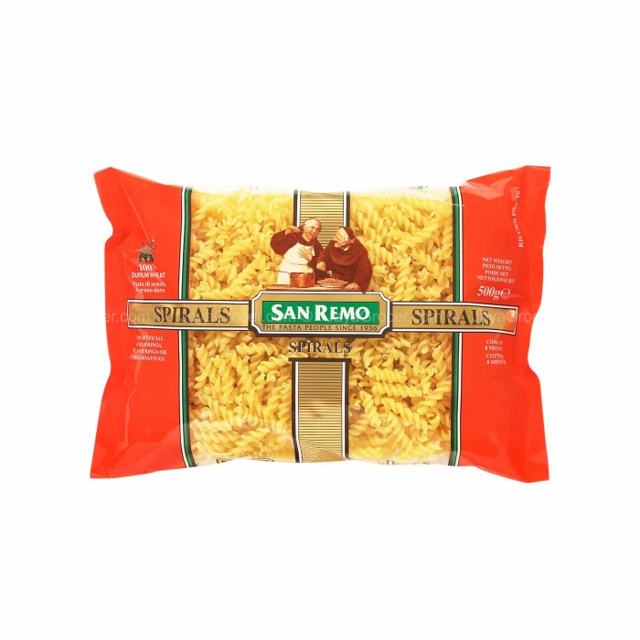 

San Remo Pasta Spiral No 1 500 Gr