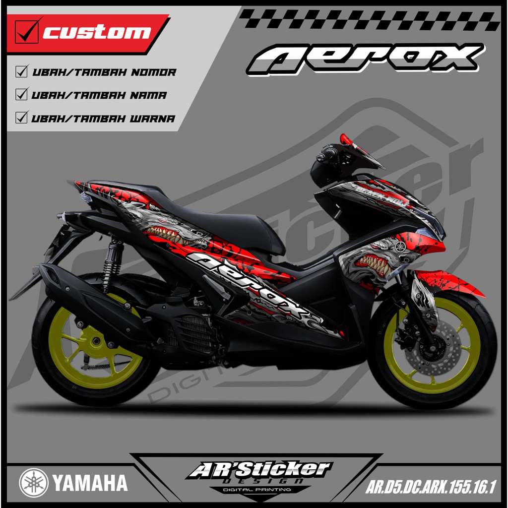 Decal Aerox 155 Full Body- Stiker Dekal Aerox Old 2016 2017 2018 2019 2020 Full Body (Kode 016)