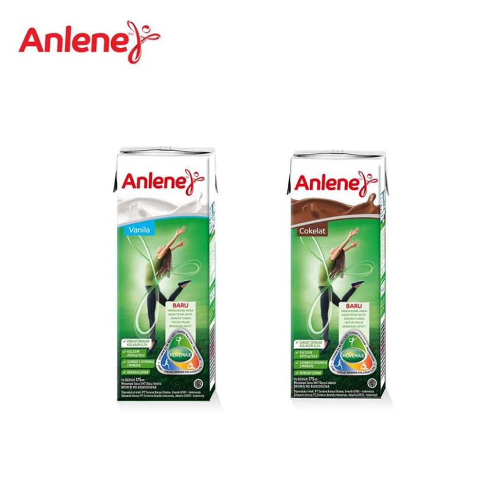 Anlene UHT Vanila + Cokelat Susu Cair 175 mL