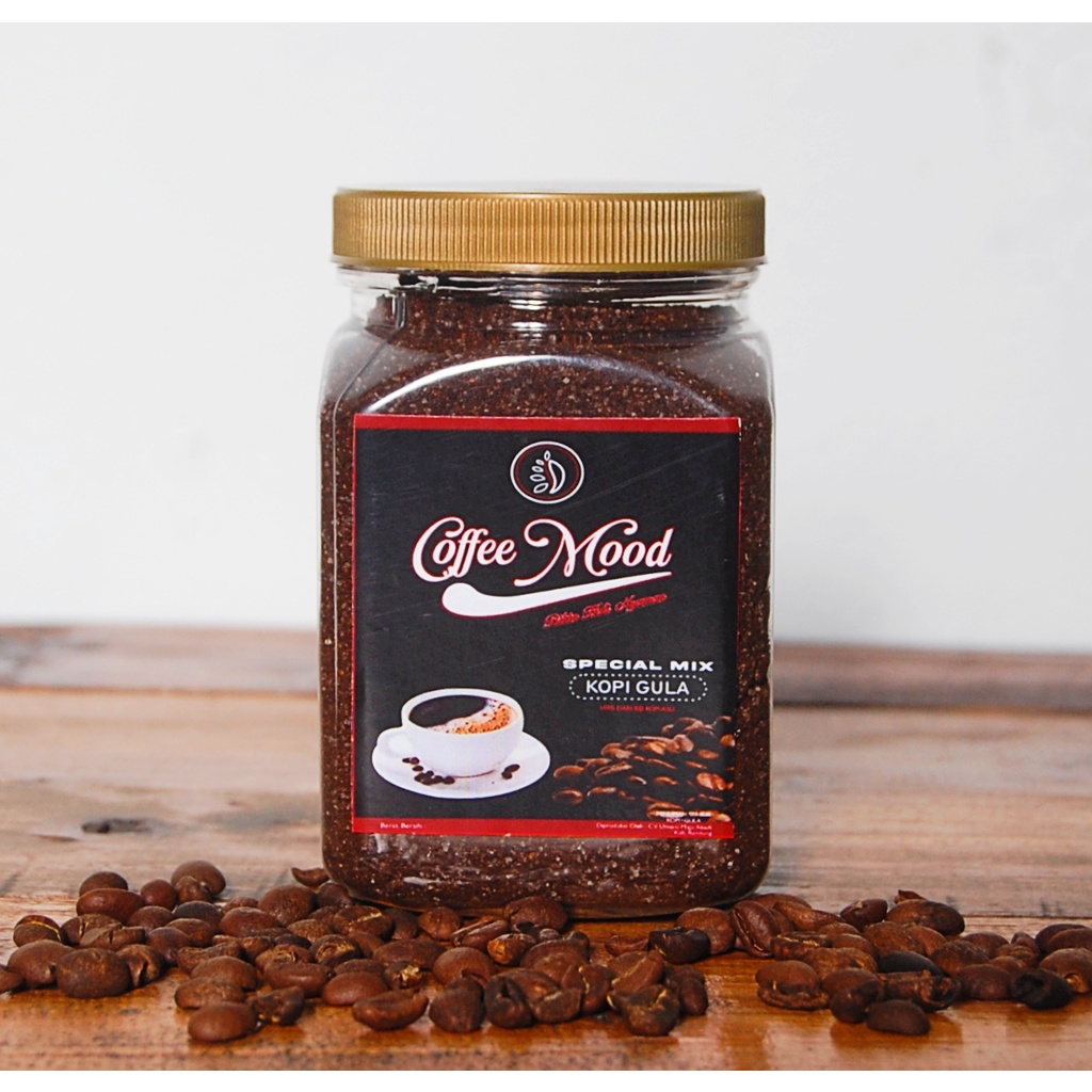 

Kopi Bubuk Robusta Hitam dan Gula Coffee Mood 200Gram