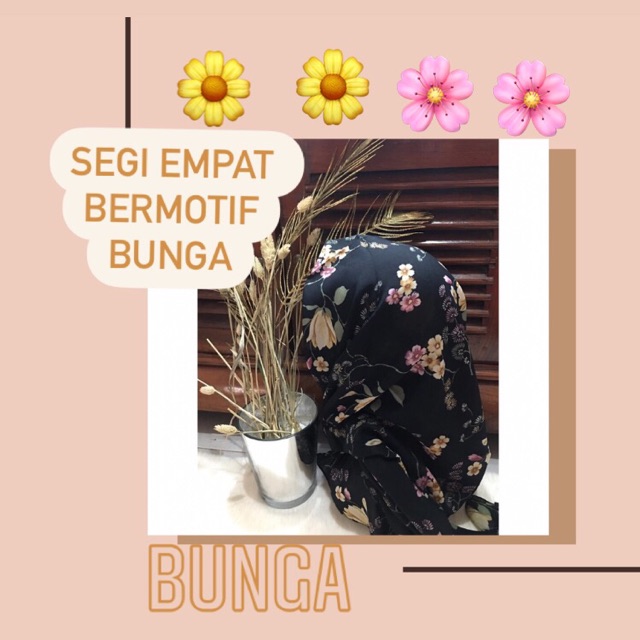 SEGI EMPAT BERMOTIF BUNGA