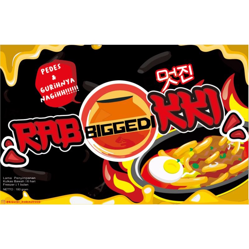 

RABOKKI BIGGEDI - Tteokbokki Korea Food Halal Topokki mie ramyoen