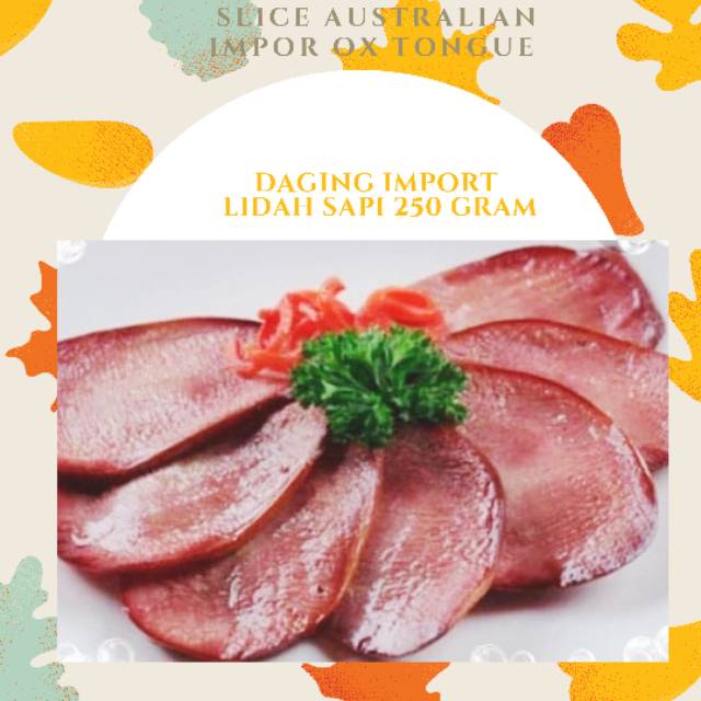 

Daging Lidah Sapi 250 gram - Slice Import Terbaik / Ox tounge Slice 250 gram