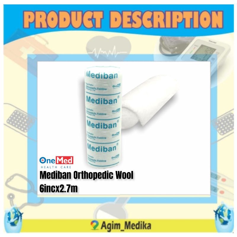 Mediban orthopedic wool 6inc Onemed